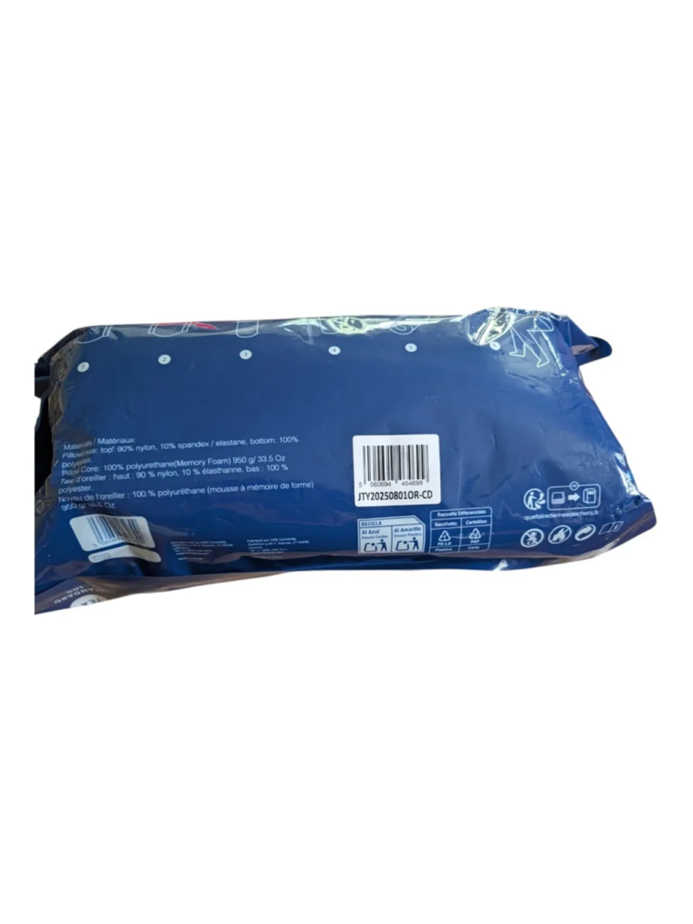 Derila Ergo Memory Foam Standard Pillow with Pillowcase NEW Sealed